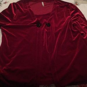 Ladies Velvet Top....White Stag